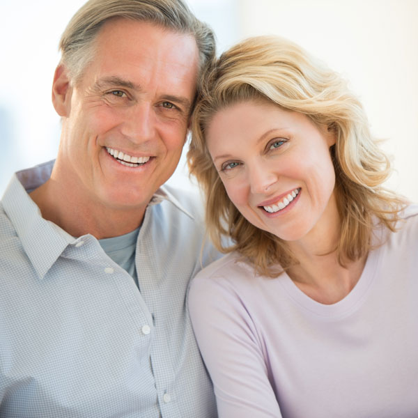 smiling middle aged couple