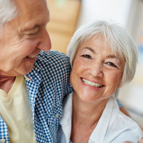 smiling senior couple