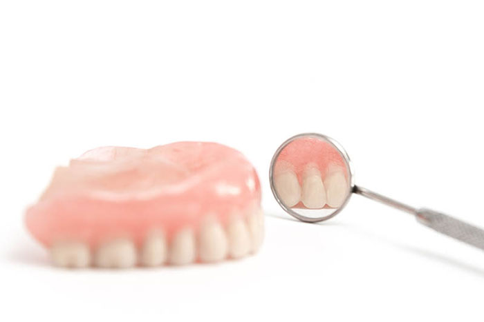 Closeup of dentures