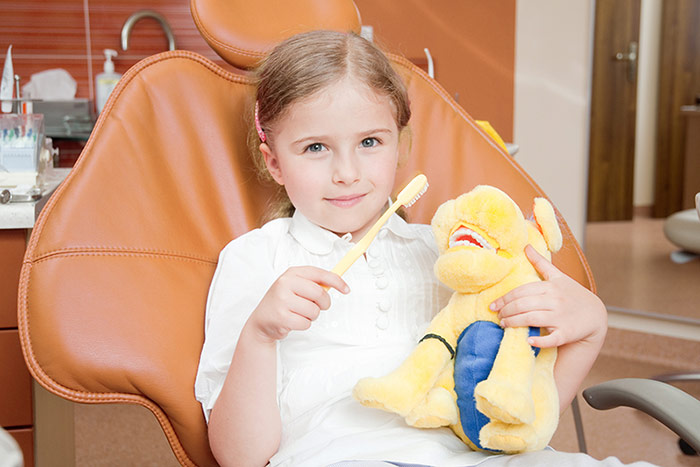 Child at the dentist