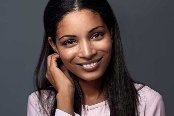 Woman smiling